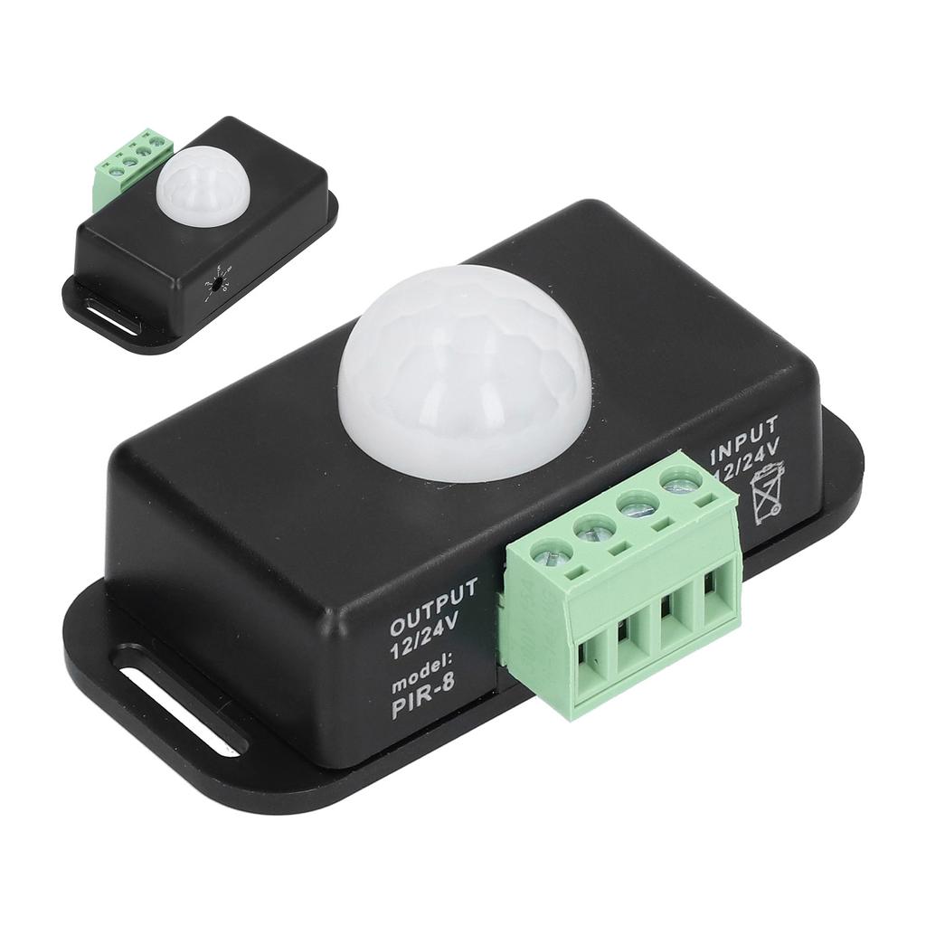 PIR Sensor LED Infrarot Erfassung Zeitschalter DC 12‑24V für Schrank Badezimmer Korridor