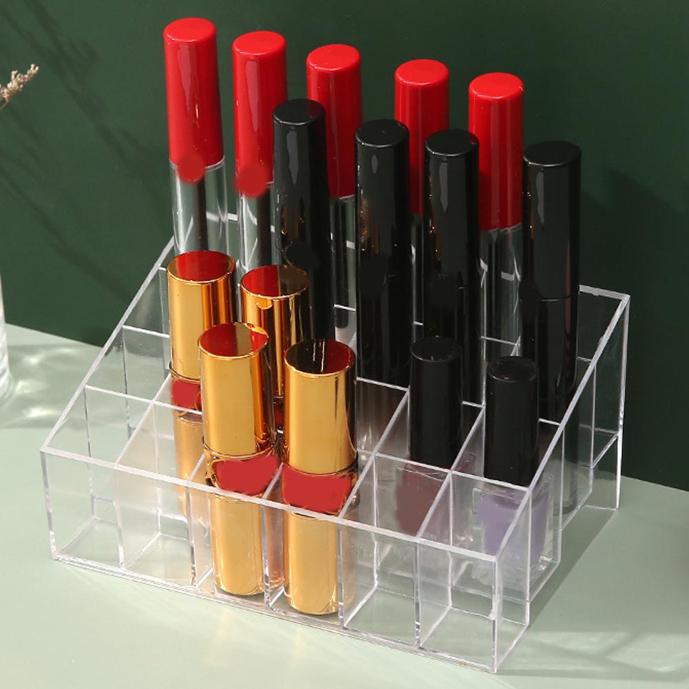 Clear Makeup Organizer Box with 36 or 40 Compartments for Lipstick and Jewelry Storage Multifunctional and Portable Organizer