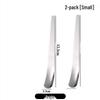 Silver Stainless Steel Flat Head Dessert Spoon (2-Pack)
