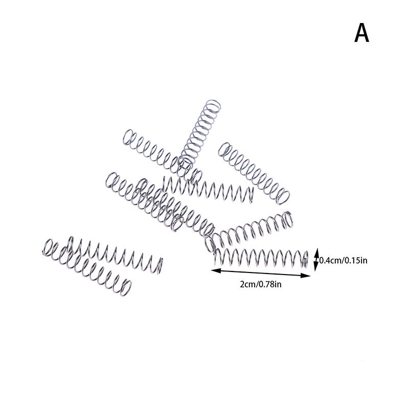 

10 шт. Диаметр проволоки 0,4 мм миниатюрные стержни для шариковых ручек стальные маленькие пружины сжатия as the picture