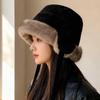 Women S Faux Suede Thick Earflap Winter Hat Multi Wear Fisherman Cap Mongolian Hat