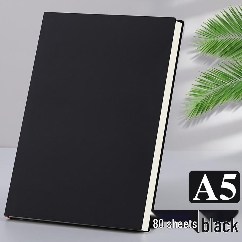 A5 Thickened Notebook - Simple, Retro Design for Students and Business Meetings