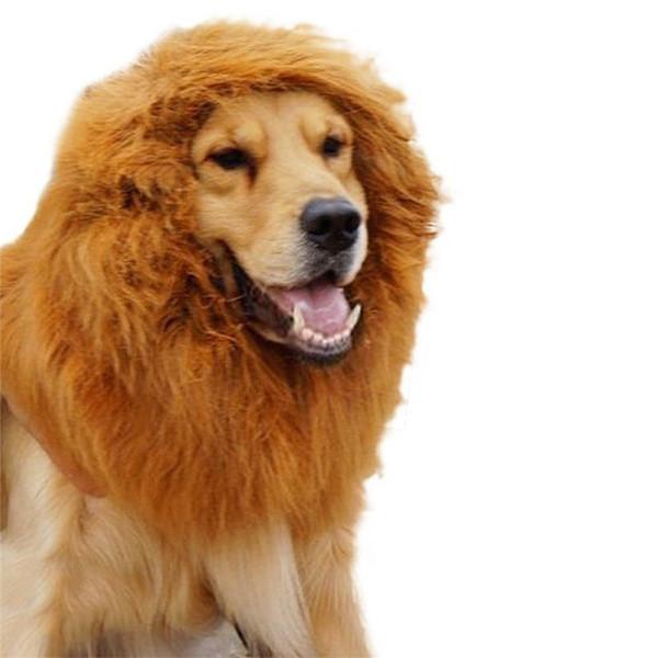 Pet Costume Lion Mane Wig For Dog Halloween Festival Dress Up Prop Fashion Gift