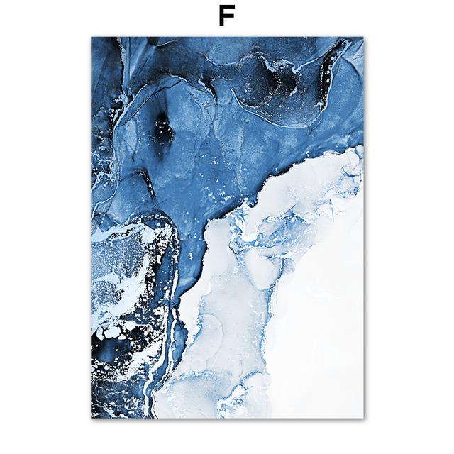 Blue Sea Whale Coral Lighthouse Marble Wall Art Canvas Painting Nordic Posters And Prints Wall Pictures For Living Room Decor