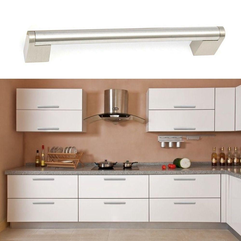 

Handle Brushed Drawer Cabinet Cupboard Wardrobe Home Improvement Door Handles Pull Handle Knobs 160mm Hole - 180mm Length