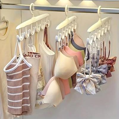 12-hook Wavy Seamless Underwear Hanger, A Household Hat, Scarf and Bra Storage Wonder, Student Dormitory Hanger