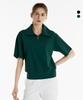 DUVIK Women'S Zip-Up Wide Collar Short Sleeve T-Shirt Dd2Wts101