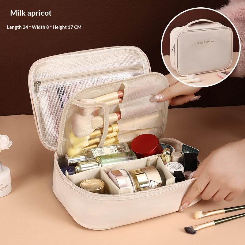 Women'S Cosmetic Bag Makeup Bag Double Layer Large Capacity Luxury Cosmetics Organizer Travel Essentials Women'S Cosmetic Bag