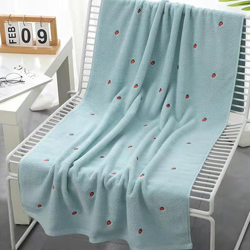 New Strawberry Embroidered Towel Bath Towel Solid Color Soft and Absorbent Adult Towels  for Home Gym Face Washing Towels