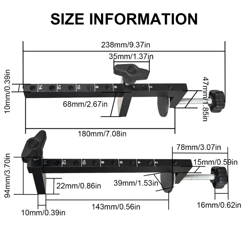 Lengthened Widen C Clamp Cabinet Tool Mounting Clip Table Clamp Drawer Front Installation Clamp Woodworking Tool