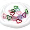 Heart-Shaped Colorful Spring Buckle Keychain DIY Jewelry Accessories