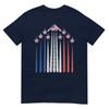 Patriotic Fighter Jets Usa Flag Red White Blue 4th Of July Tshirt