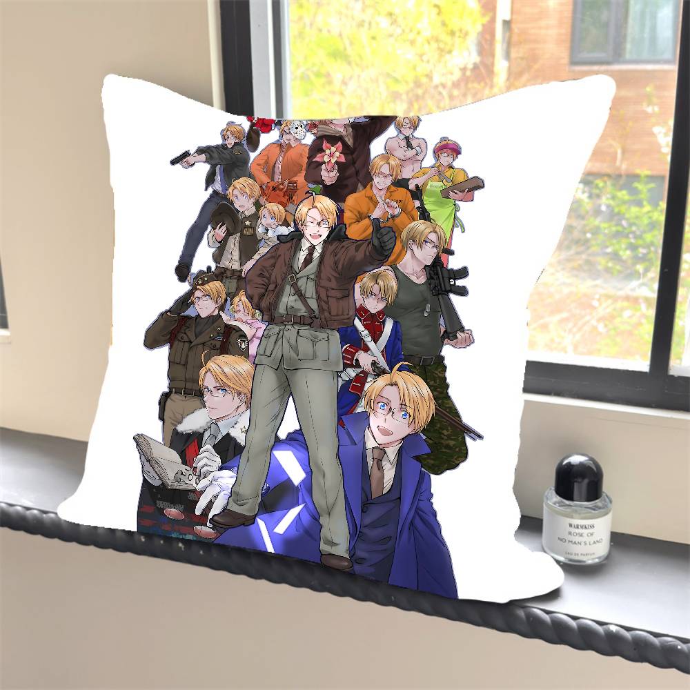 1 st Varm Anime Hetalia Axis Kuddfodral Fyrkantig Sovrum Soffa Fritid Bekväm Kudde Bil Heminredning