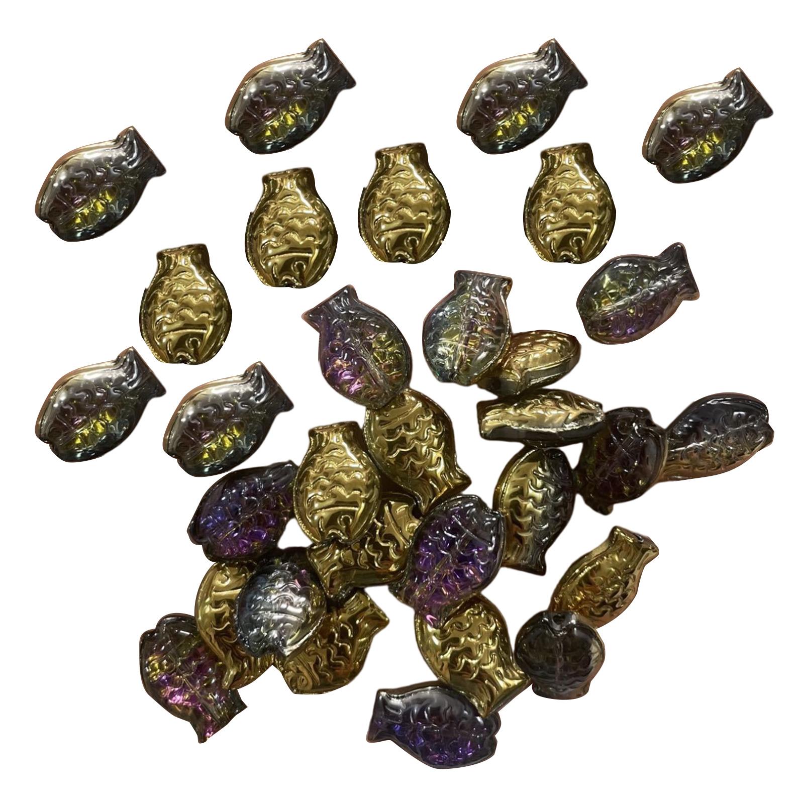 

30 шт. хрустальные стеклянные бусины в форме рыбок на морскую тематику, стеклянные бусины для изготовления ювелирных изделий, сережек, бусин для ожерелий