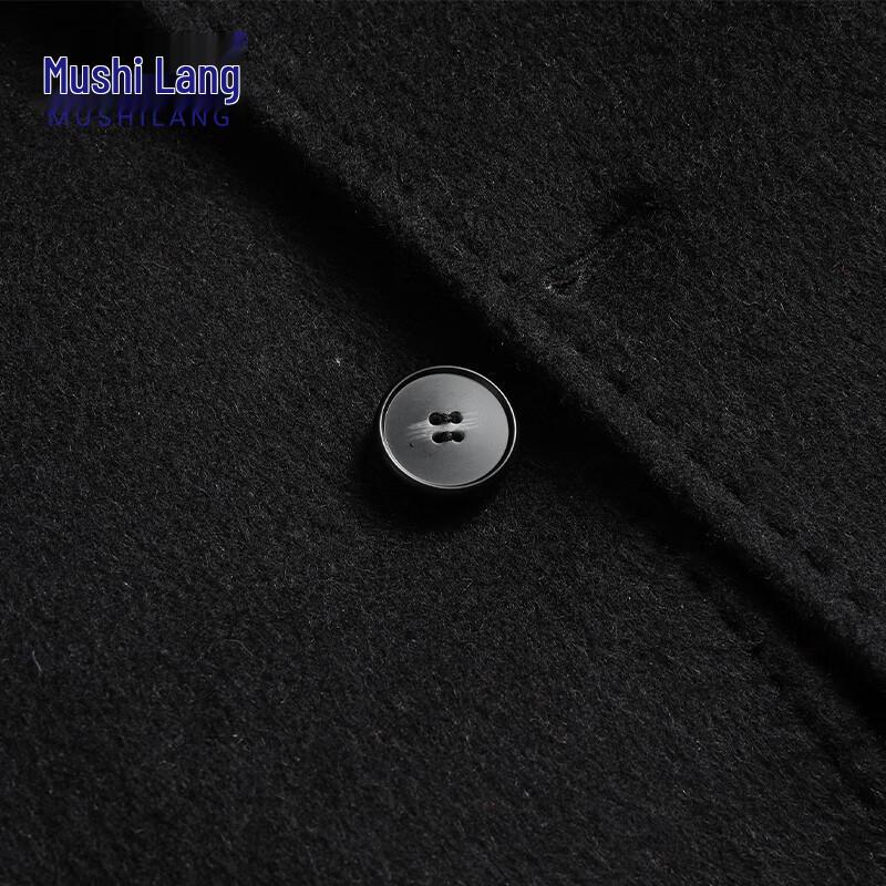 Men's Cashmere & Goose Down Lined Wool Blend Business Overcoat