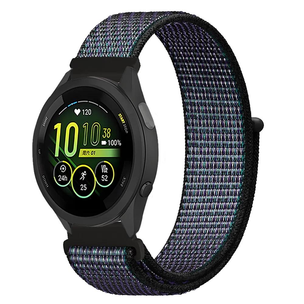 20mm 22mm Pletený nylonový smyčkový řemínek pro Garmin Forerunner 165 55 965 265 255 955 Venu 3 Náramek pro Garmin Active/Vivoactive 5