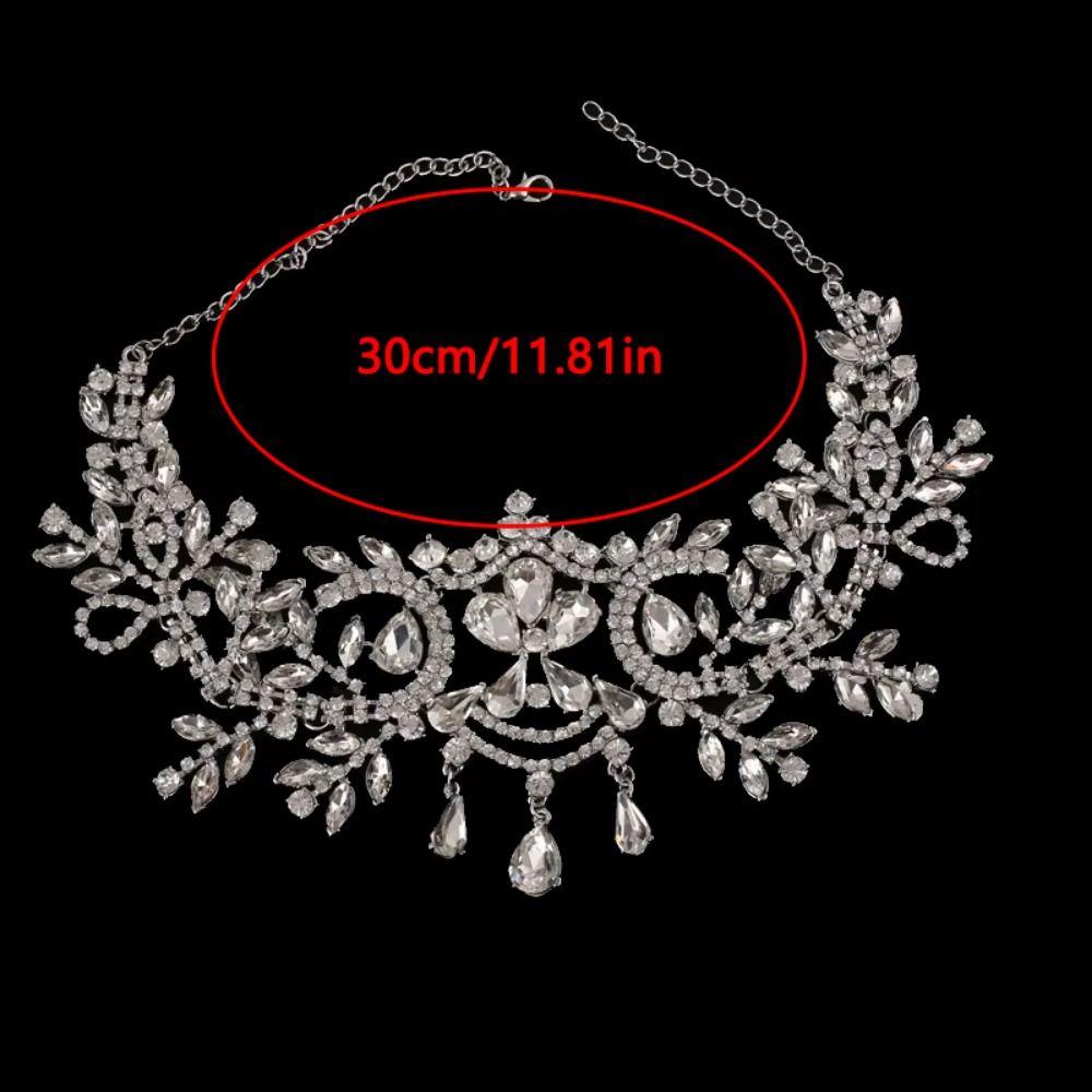 Sparkling Rhinestone Headdress Luxury Bridal Tiaras Head Chain Women Hair Jewelry  Bridal Party