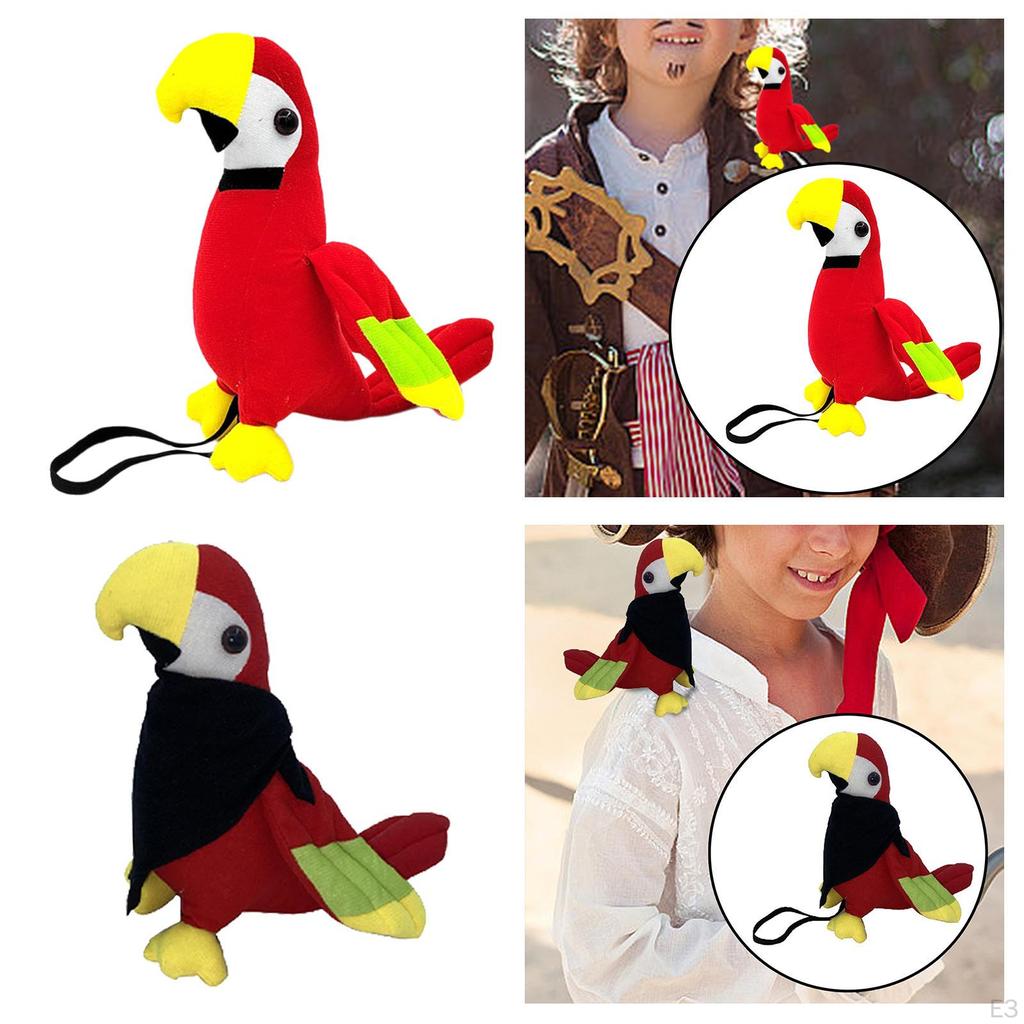 Parrot On Shoulder Halloween Costume for Kids Adults Nightclub Pirate Prop Role Play