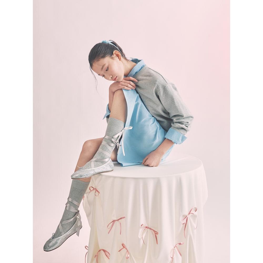Binpolleidiseu [B. My] Voluminous Sleeve Medium Length Dress Sky Blue (Bf5271N01Q)