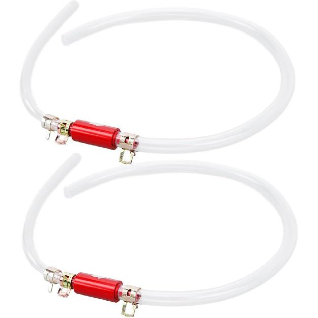 2 Pack Brake Bleeder Hose for Motorcycle Car with One Way Check Valve Tube 6MM Universal Brake Bleeding Tool Kit for Hydraulic System Bleeding, Car