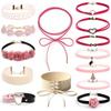 Minimalistisches europäisches & amerikanisches Lolita Spitzen Choker Halskettenset für Damen