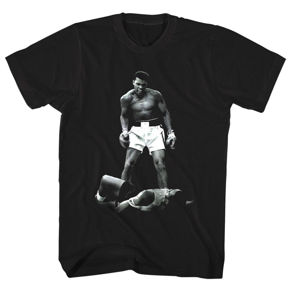 Muhammad Ali Over Sonny Liston Knockout Men T Shirt KO Boxing Legend Champion XXL