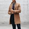Trench Coat Single-breasted Turn-down Collar British Style Formal Thermal Men Coat for Autumn