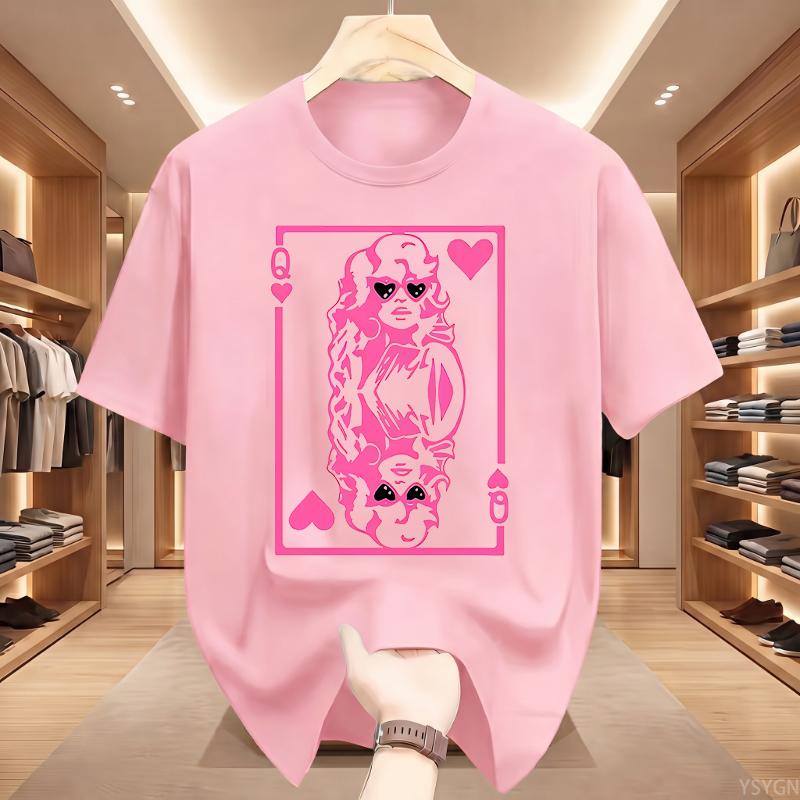 Vintage Punk Rock Queen Graphic T Shirts Short Sleeve O-Neck TShirt Cotton Breathable Loose T-shirt Tops