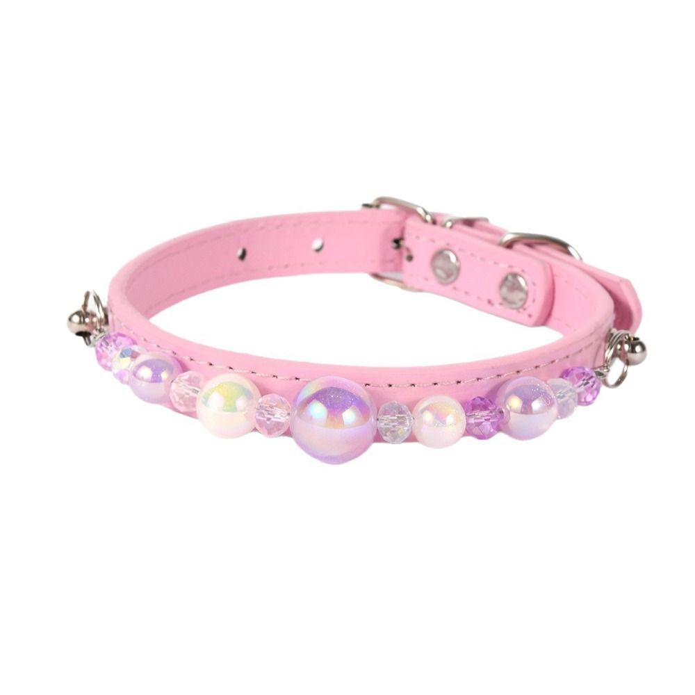 Dream Colored Bead Pet Collar Detachable Design Dog Collar Dreamy Pet Necklace  For Cat