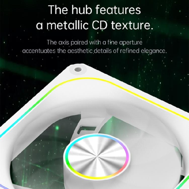 12cm ARGB Lighting PWM Controlled Mirror Design Fan Offering Robust Cooling and Aesthetic Appeal for Desktop Rigs