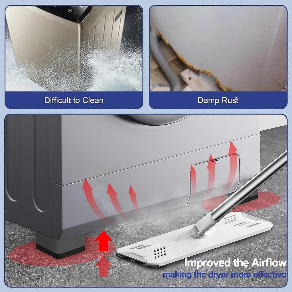 4Pcs Anti Vibration Pads for Washing Machine, Stops Washer Dryer Moving, Prevents Noise, Vibration Transfer, Antivibration Stabilizer Support Feet Mat