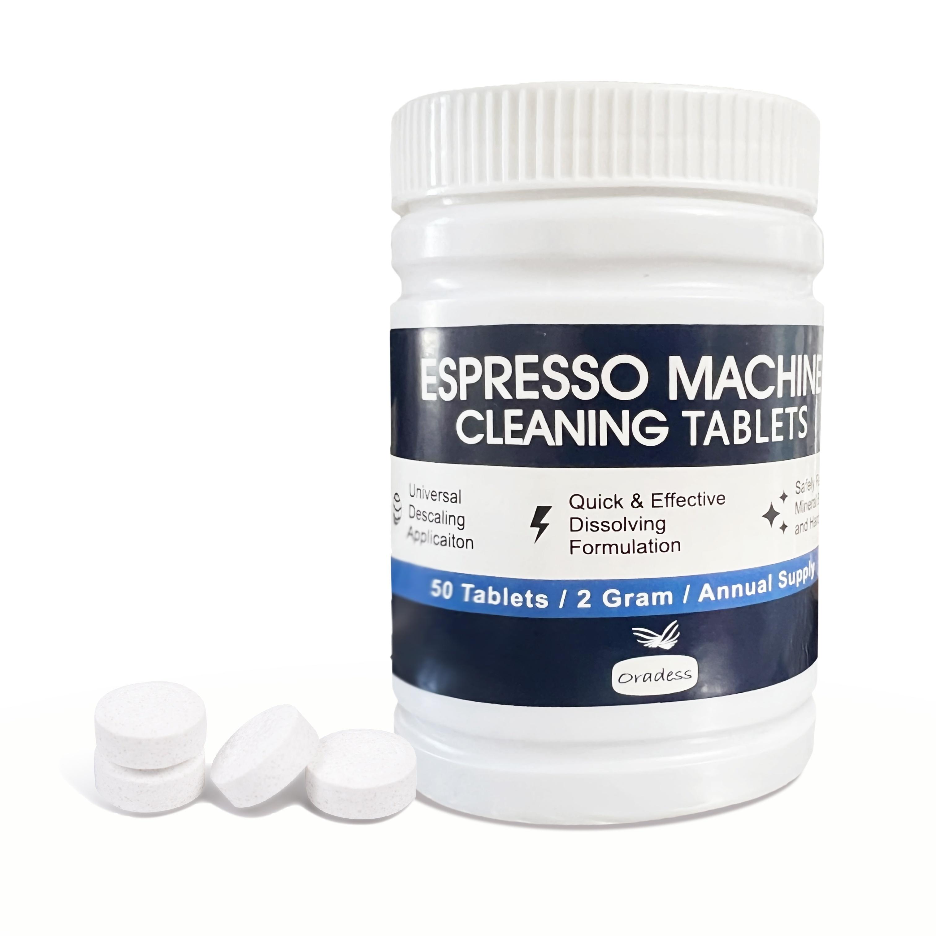 

50 Coffee Machine Cleaning Tablets,Removes Grease,Residues from Pipes,Suitable for Fully Automatic,Semi-Automatic Coffee Machine 1 Bottle 50 Pieces
