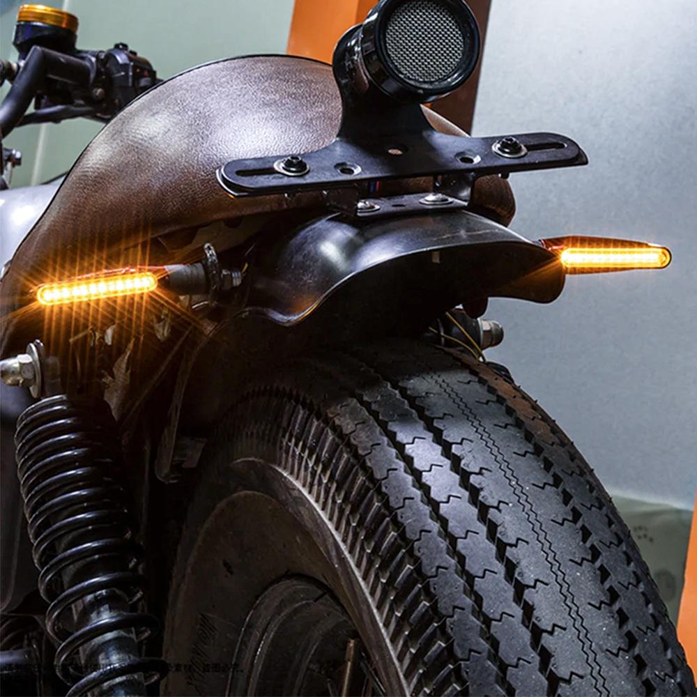 Motorcycle Led Turn Signals Directional Indicators Flashing Rear Tail Brake Flasher Light Stop Signal Light Motorcycle DRL Lamp