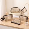 5 Pieces Lightweight Mesh Cosmetic Bag | Lovely Heart Pattern, Makeup Pouch, for Dorm Beige