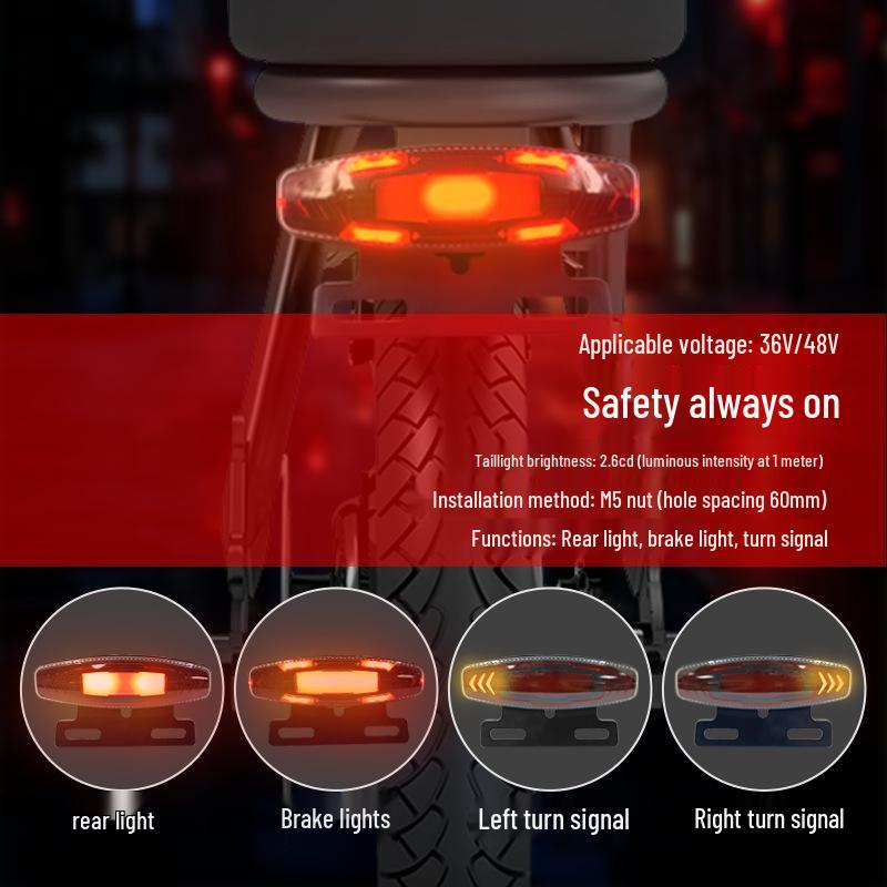 

Multifunctional LED Brake & Turn Signal Taillight for Electric Vehicles