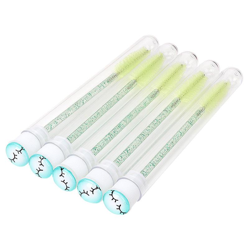 Escovas Transparentes de Diamante para Extensão de Cílios com Embalagem Multicolorida