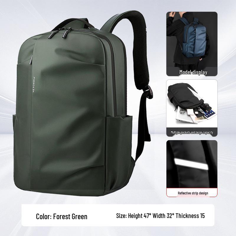 Unisex Large Capacity Fashion Backpack: Trendy, Waterproof, High-End Commuter and Travel Bag with Laptop Compartment