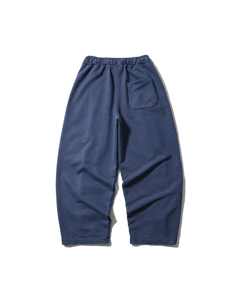 ANGLAN Valley Tuck Sweat Balloon Pants - Washed Blue