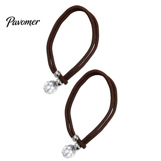 Tool-free Curtain Clips 2Pcs Tiebacks Rope with Crystal Decor, Decorative Tie No Drill Buckle Back, Holdbacks Ropes for Home Office Living Room
