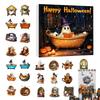2025 Halloween Countdown Calendar 24PCS Acrylic Ghosts Bubble Bath Decorations Horror Ghosts Reading Books Advent Calendar