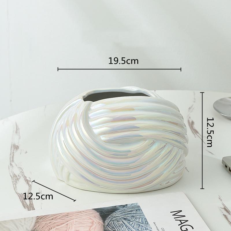 Knoop Keramische Papieren Handdoekhouder Dispenser Wolbolwikkeling Desktop Opbergruimte Tissuebox Ornamenten Servet