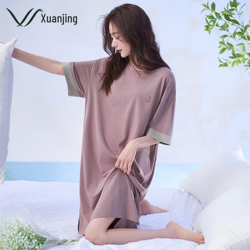 Women s Modal Cotton Short Sleeve Lounge Dress XXL