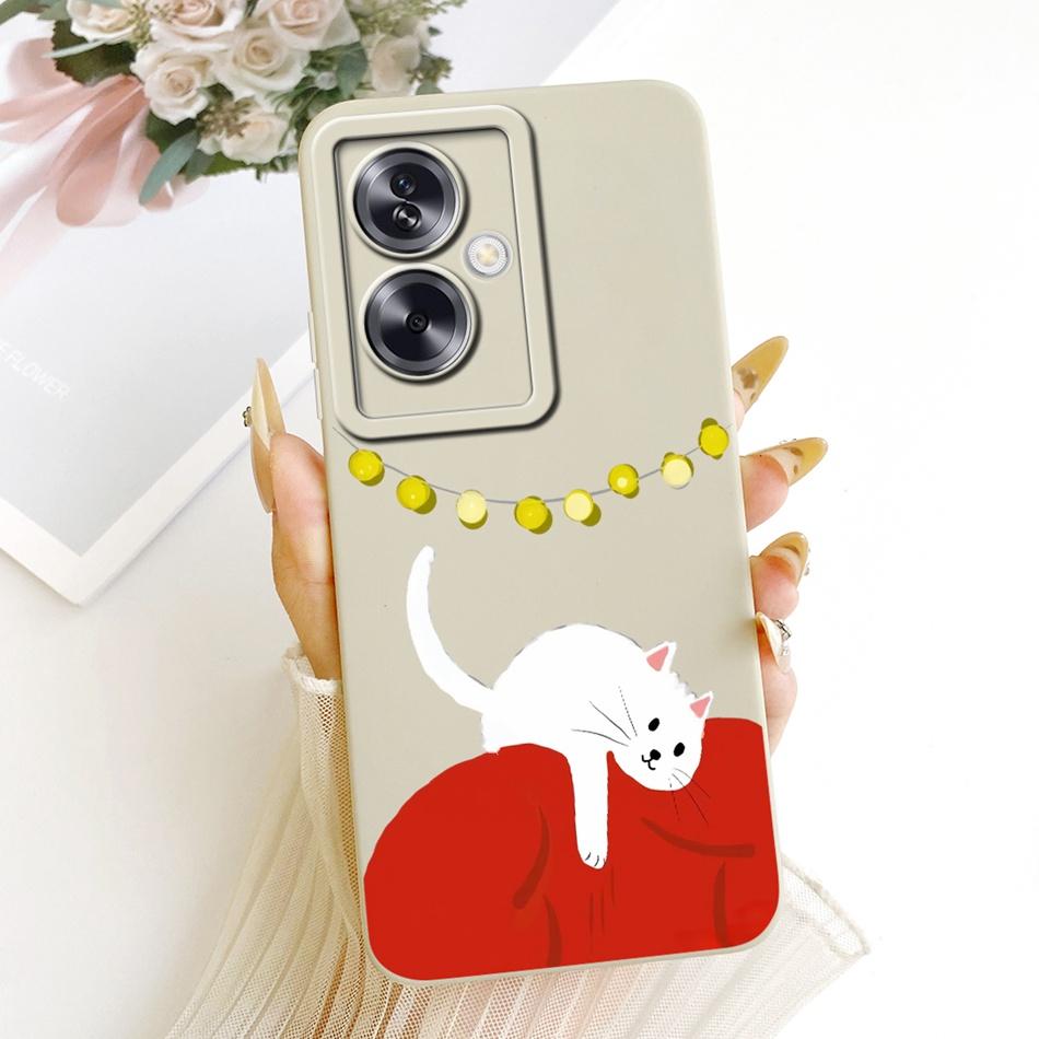 For OPPO A79 5G Cute Cat Flower Cartoon Phone Case For Oppo A79 CPH2553 CPH2557 Shockproof Soft Silicone Covers Bumper