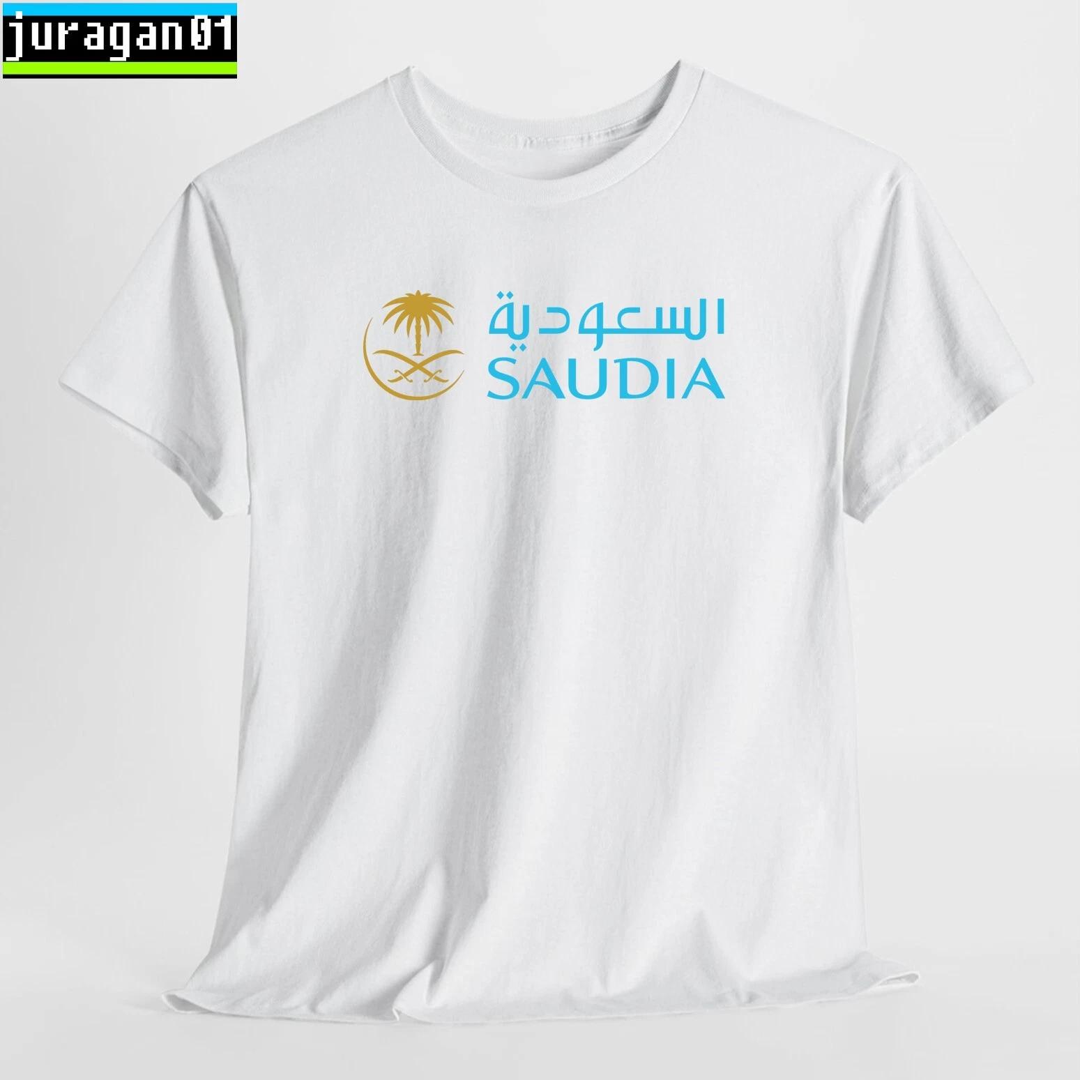 

Saudi Arabian Airlines T shirt Logo Many Colors Size S to 5XL Made in USA XL