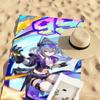 Silberner Wolf Honkai Star Rail Spiel Handtuch Sport Schnelltrocknend Reise Camping Ausrüstung Sandfest Weich Leicht Großes Strandtuch