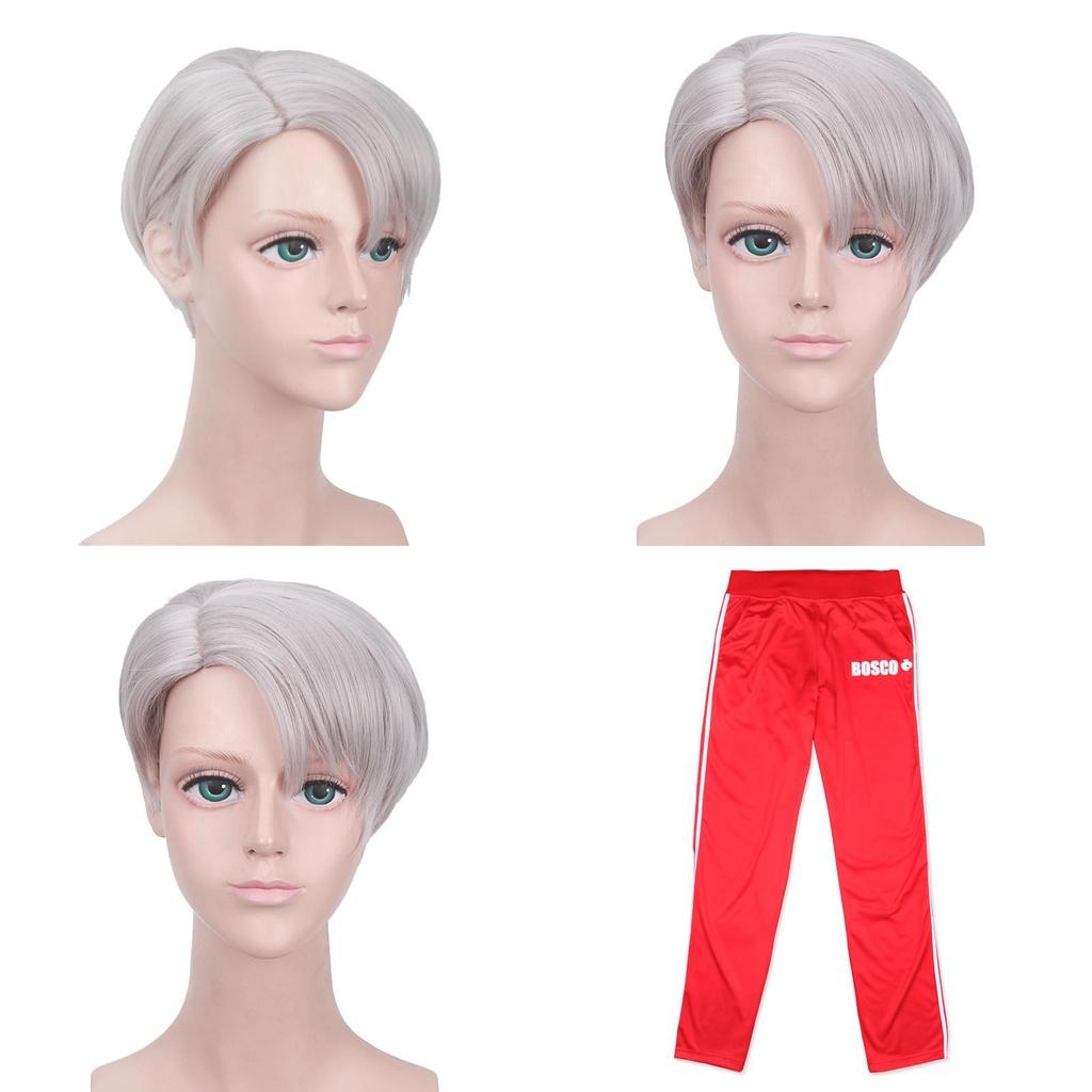 Yuri!!! On Ice Viktor Nikiforov Cosplay Kostüm mit stilvoller Sport-Jersey-Jacke und Hose