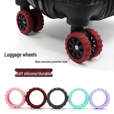 Universal Wheel Silicone Protective Cover for Travel Suitcase, Wear-Resistant, Shock-Absorbing, Noise-Reducing, Anti-Slip.