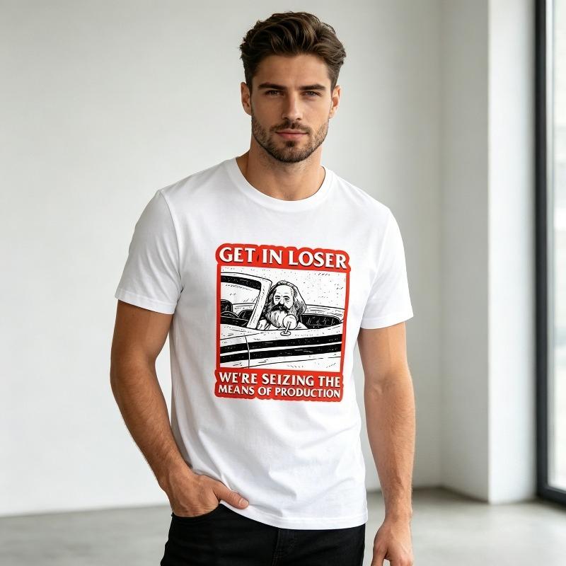 Politisches Humor T-Shirt Unisex Unisex Lustige Kommunistenwitze Aufdruck Kurzarm Rundhals T-Shirt Sommer Lässiges Grafik Top Geschenk