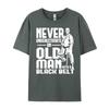Alter Mann Mit Einem Schwarzen Gürtel Karate Taekwondo Mma Grafik T-Shirts 100% Baumwolle Modisches und Trendiges T-Shirt Herren T-Shirts