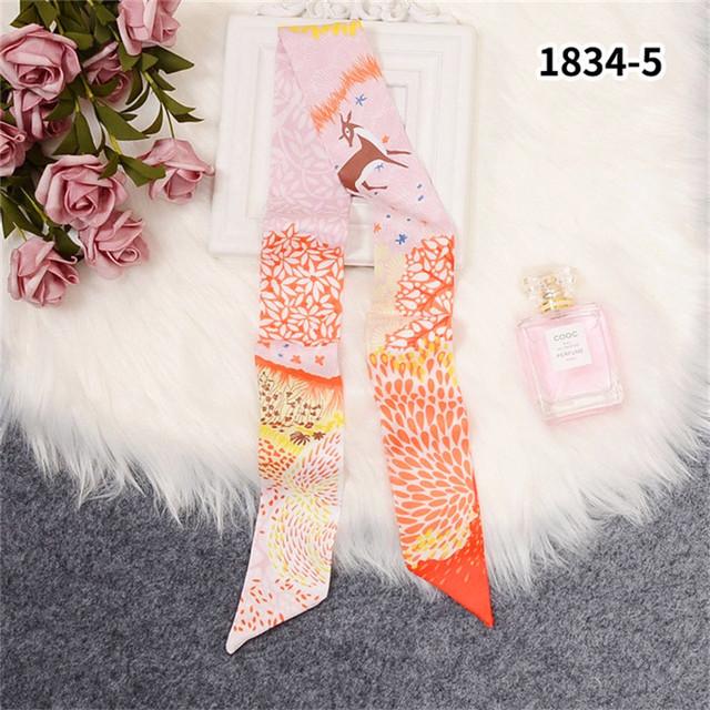 Luxury Horse Cloak Brand Scarf Fashion Design 100% Silk Scarf Women Headwear Skinny Bag Hair Scarves Neckerchief